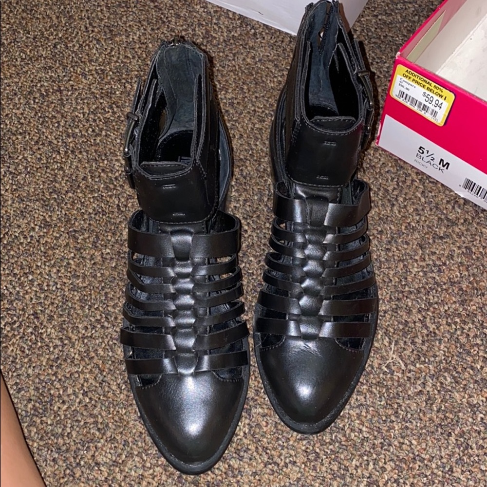 Witchy black cut out boots